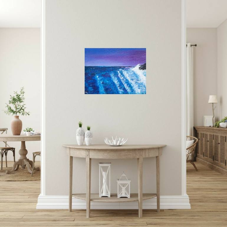 Original Impressionism Seascape Painting by Kerry Sandhu