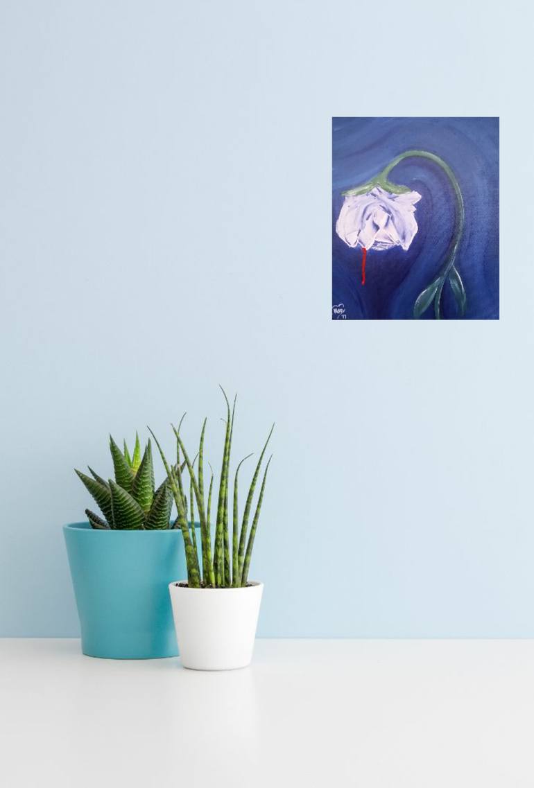 Original Expressionism Floral Painting by Kerry Sandhu