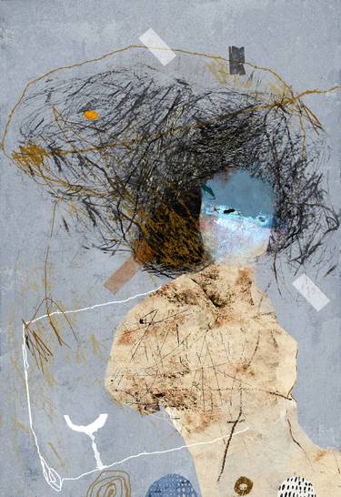Print of Abstract Expressionism Portrait Mixed Media by Miroslava Rakovic