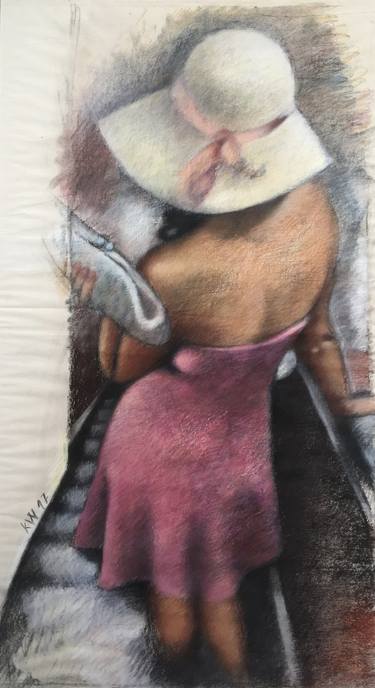 Original Expressionism Women Drawings by Karla Withersova