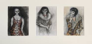 Original Figurative Mortality Drawings by Karla Withersova