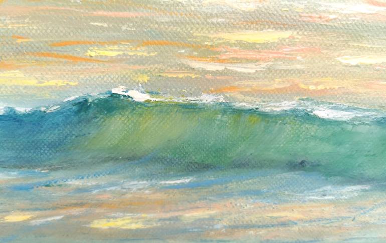 Original Modern Seascape Painting by Elvira Hilkevch