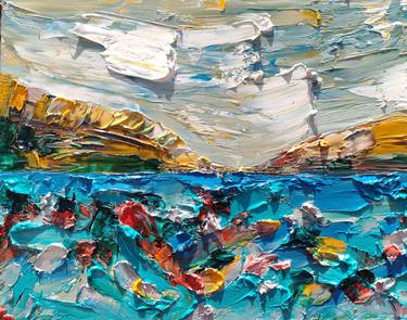 Original Expressionism Beach Paintings by Iris Klotild