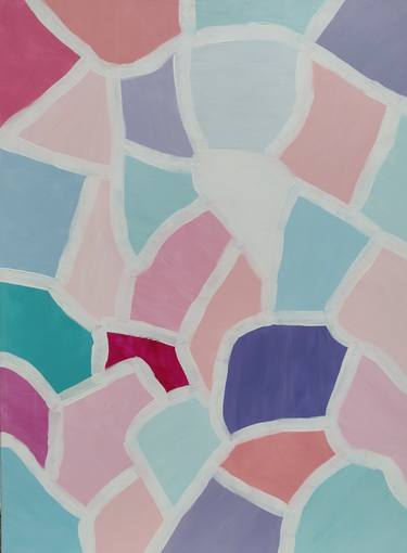 Original Abstract Geometric Paintings by Agnes Saint