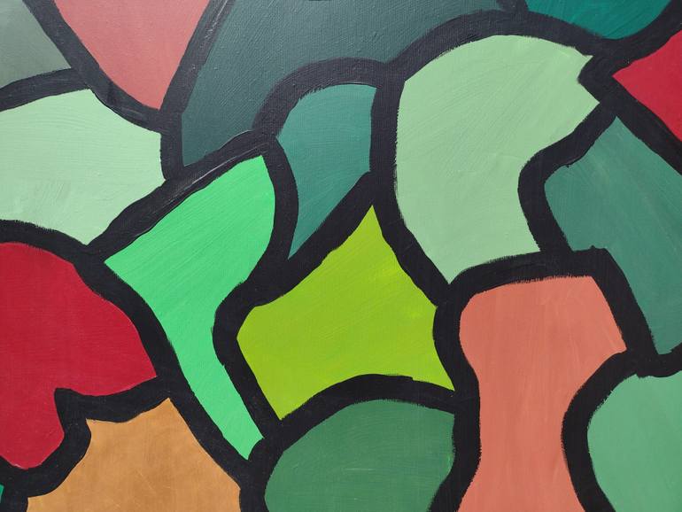 Original Contemporary Abstract Painting by Klotild Szentjoby 