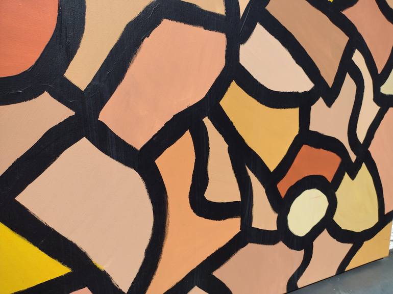 Original Art Deco Abstract Painting by Klotild Szentjoby 