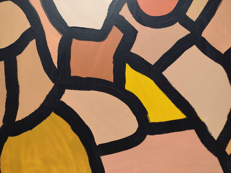 Original Art Deco Abstract Painting by Klotild Szentjoby 