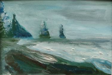 Original Expressionism Beach Paintings by Agnes Saint