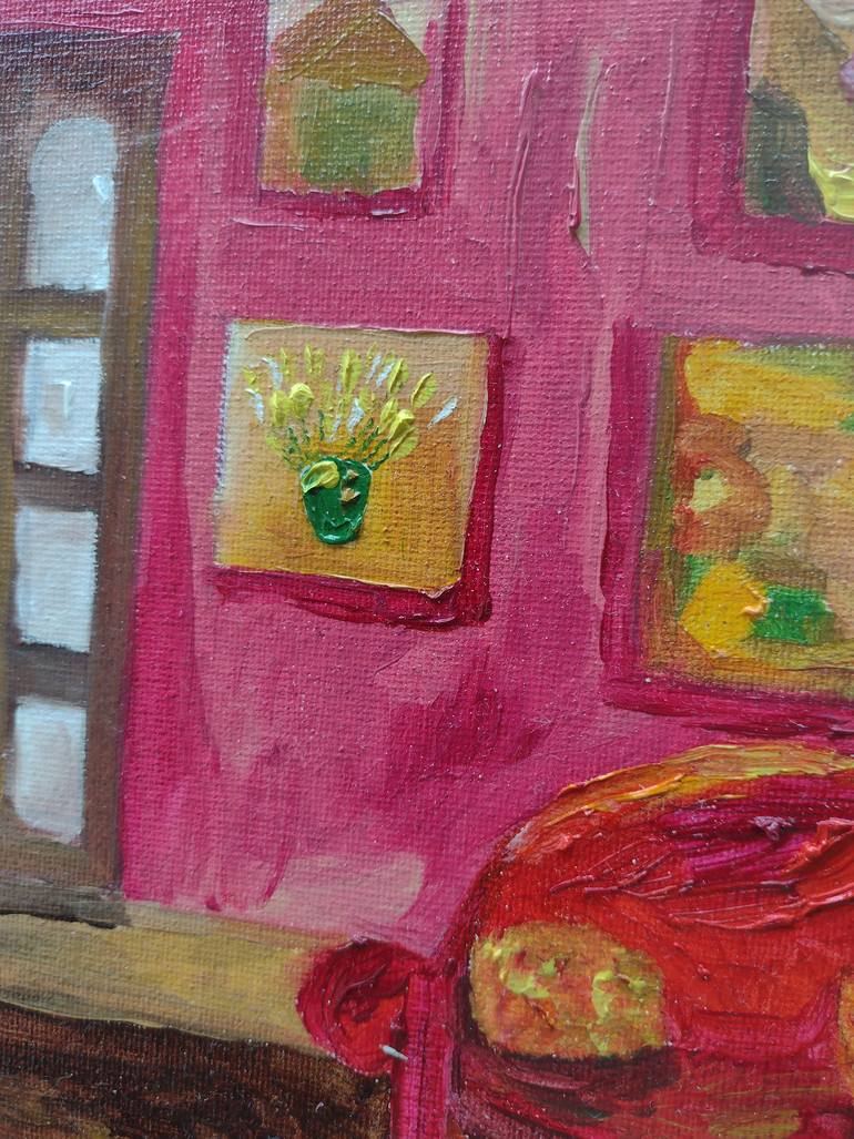 Original Art Deco Home Painting by Klotild Szentjoby 