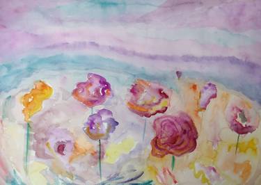 Original Expressionism Botanic Paintings by Agnes Saint