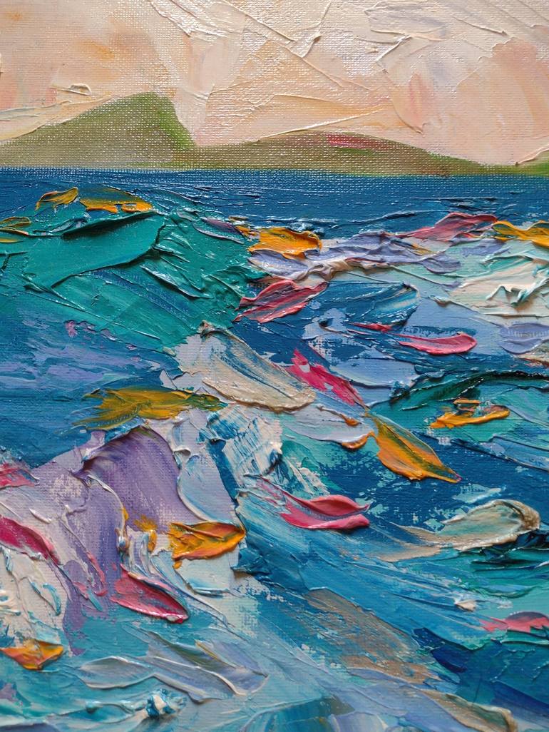 Original Beach Painting by Agnes Saint
