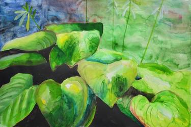 Original Expressionism Botanic Paintings by Agnes Saint