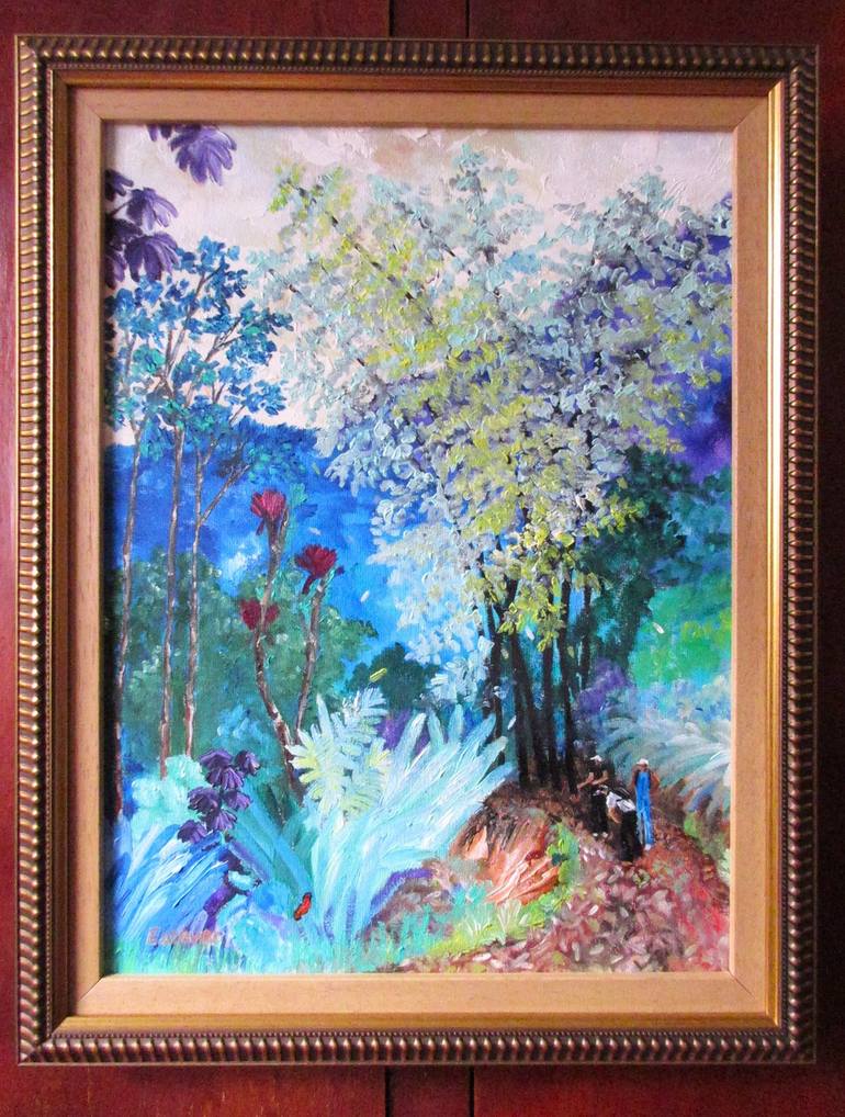 Original Impressionism Landscape Painting by Estevan Dubrisingh