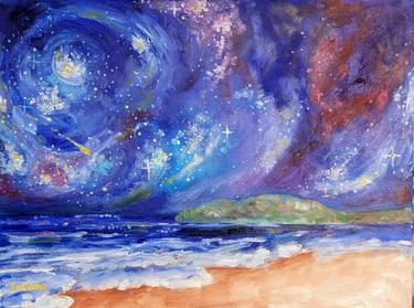 Original Contemporary Beach Painting by Estevan Dubrisingh