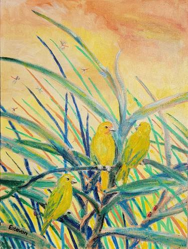 Original Post-impressionism Animal Painting by Estevan Dubrisingh