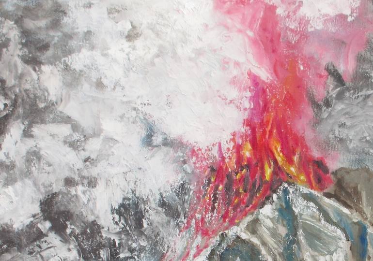 Original Abstract Expressionism Landscape Painting by Estevan Dubrisingh