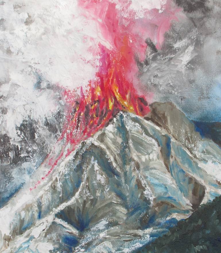 Original Abstract Expressionism Landscape Painting by Estevan Dubrisingh