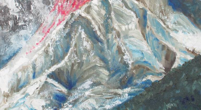 Original Abstract Expressionism Landscape Painting by Estevan Dubrisingh