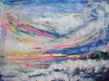 Original Abstract Expressionism Seascape Paintings by Estevan Dubrisingh