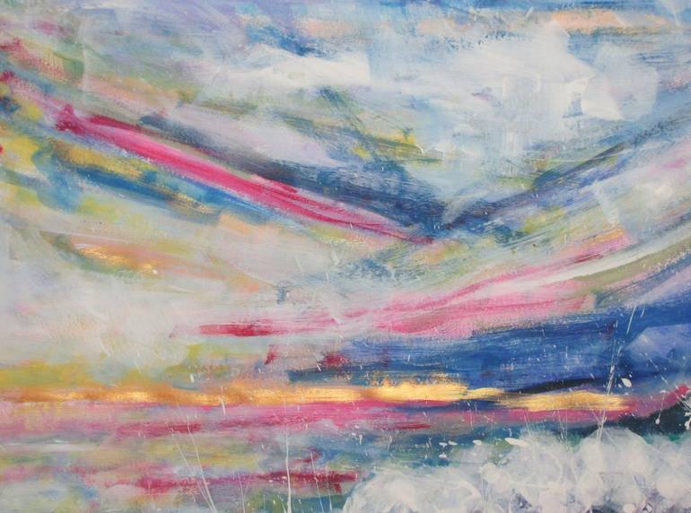 Original Abstract Expressionism Seascape Painting by Estevan Dubrisingh