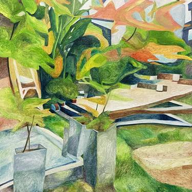 Original Garden Painting by Zhanhui Zhang