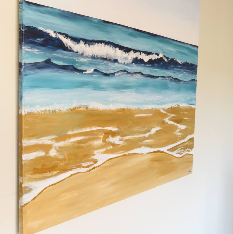 Original Expressionism Seascape Painting by David Uriarte
