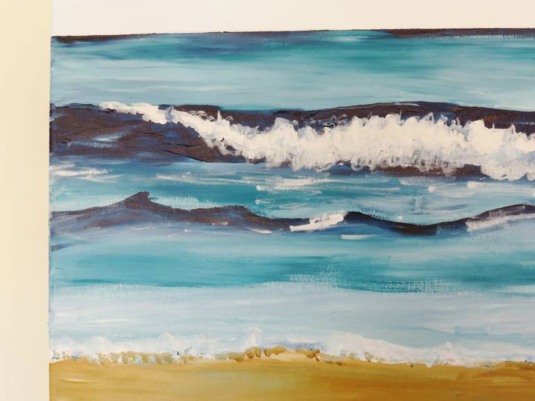 Original Expressionism Seascape Painting by David Uriarte