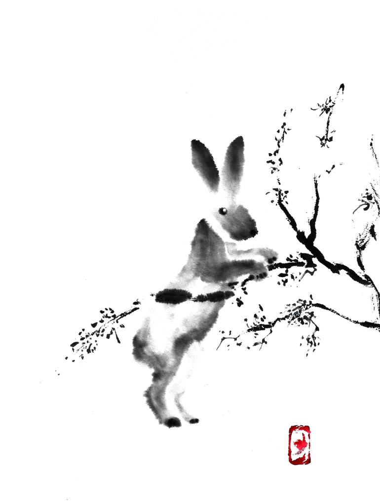 Rabbit Sumi-e - Print