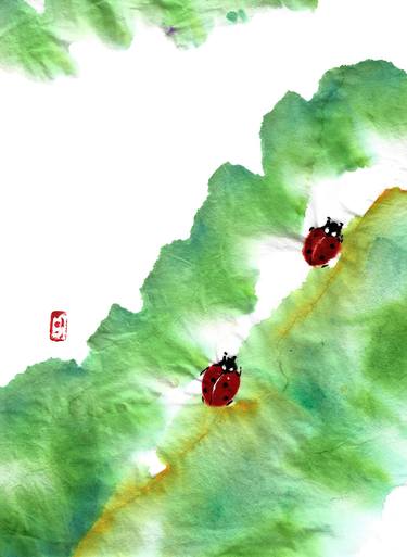 Ladybugs, Sumi-e painting thumb