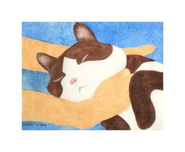 Print of Figurative Cats Paintings by michael pavão