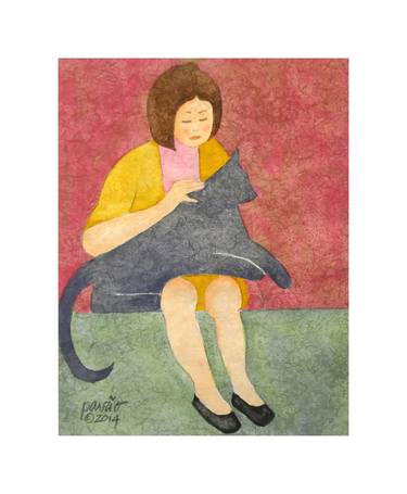 Woman with Cat thumb