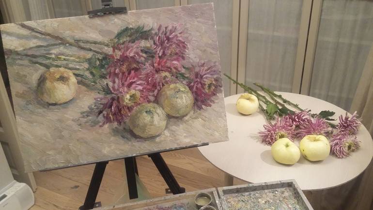 Original Impressionism Still Life Painting by Elena Klyan