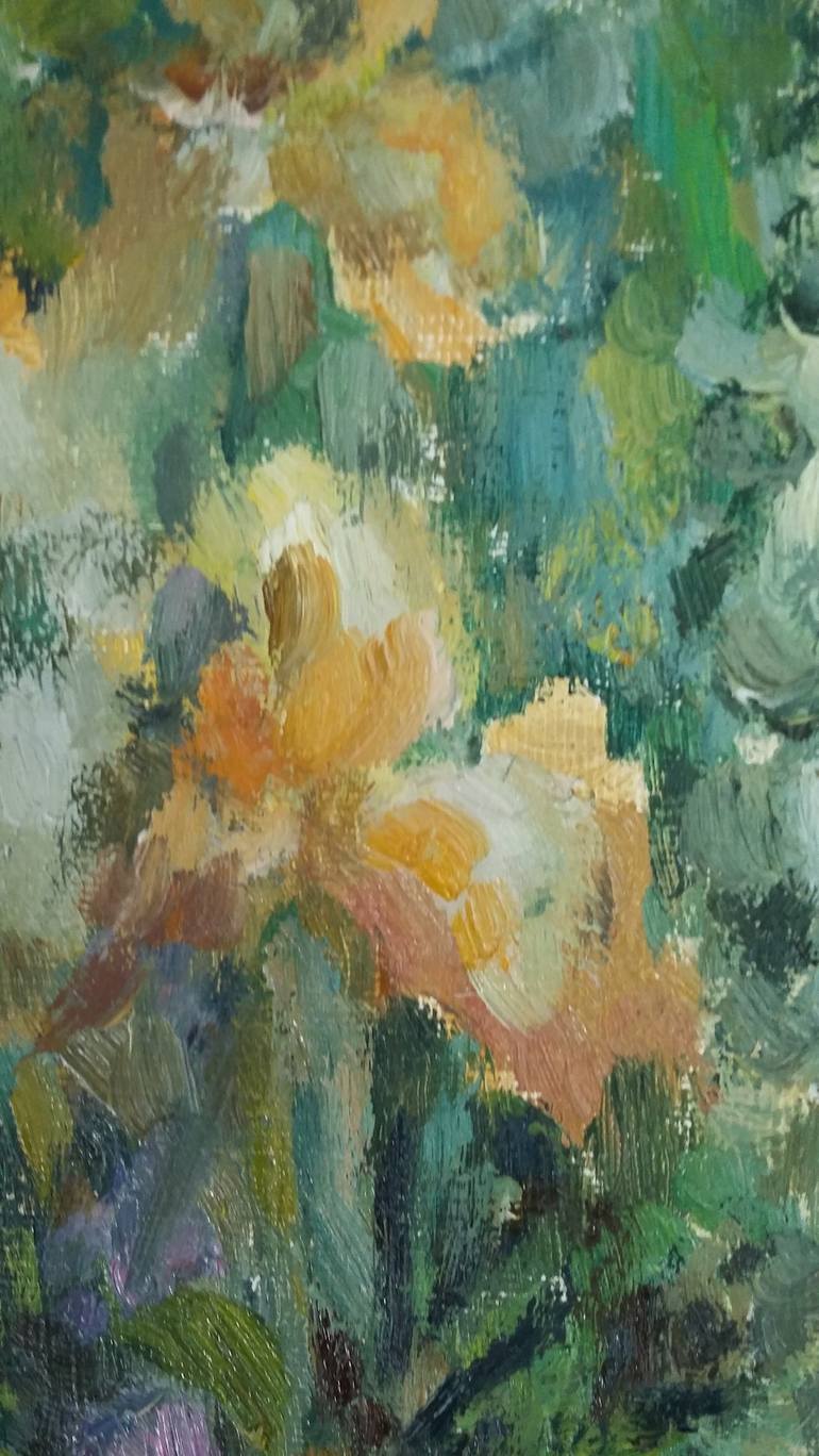 Original Impressionism Garden Painting by Elena Klyan