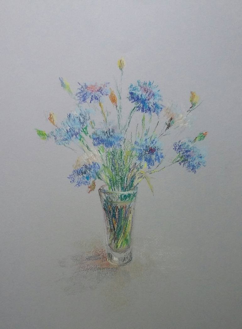 Original Impressionism Still Life Drawing by Elena Klyan