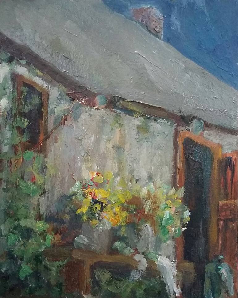 Original Impressionism Rural life Painting by Elena Klyan