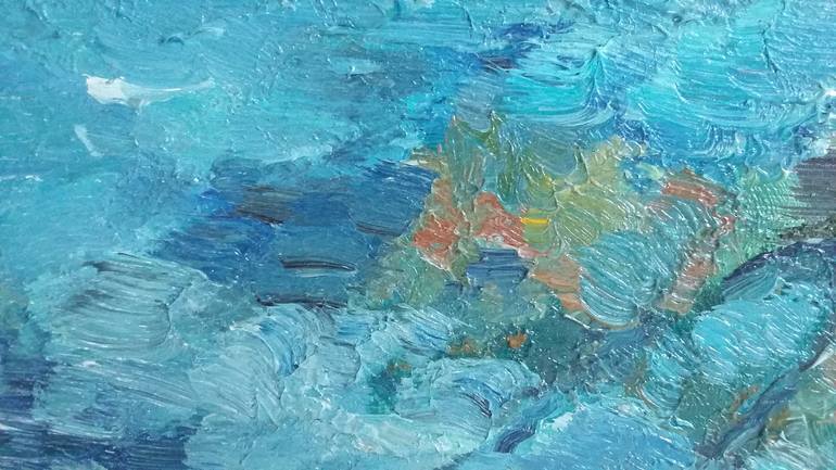 Original Impressionism Seascape Painting by Elena Klyan