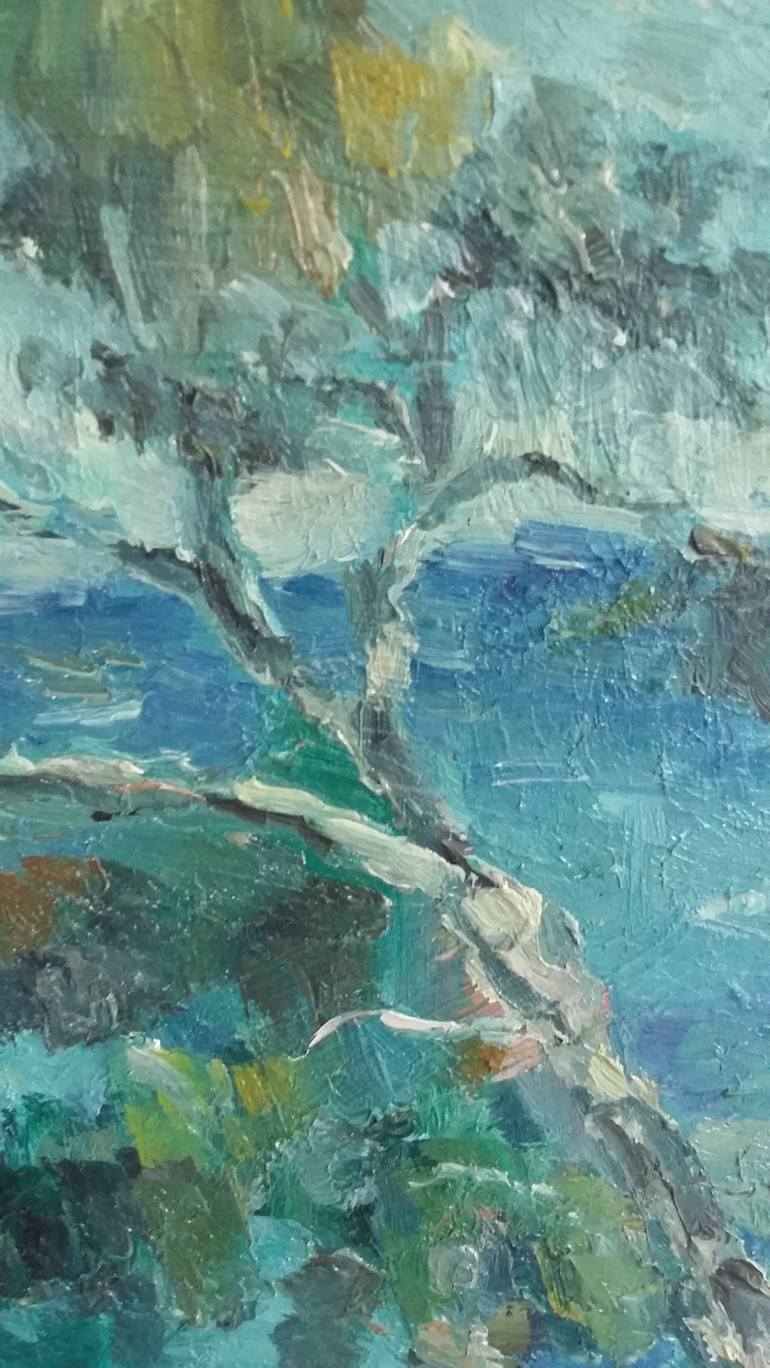 Original Impressionism Seascape Painting by Elena Klyan