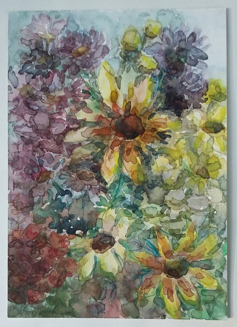 Original Floral Painting by Elena Klyan