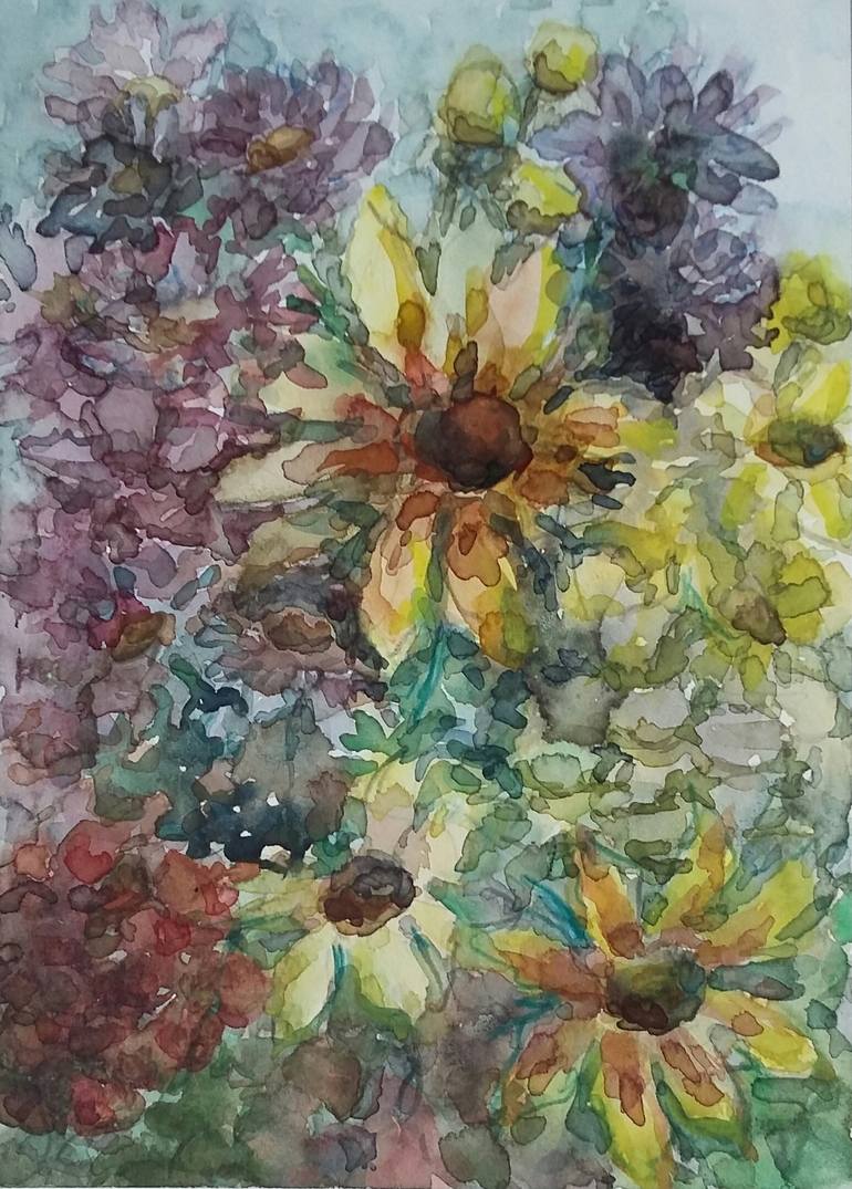 Original Floral Painting by Elena Klyan