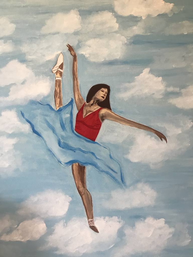 Dancing on clouds Painting by Shirin Baghchi | Saatchi Art