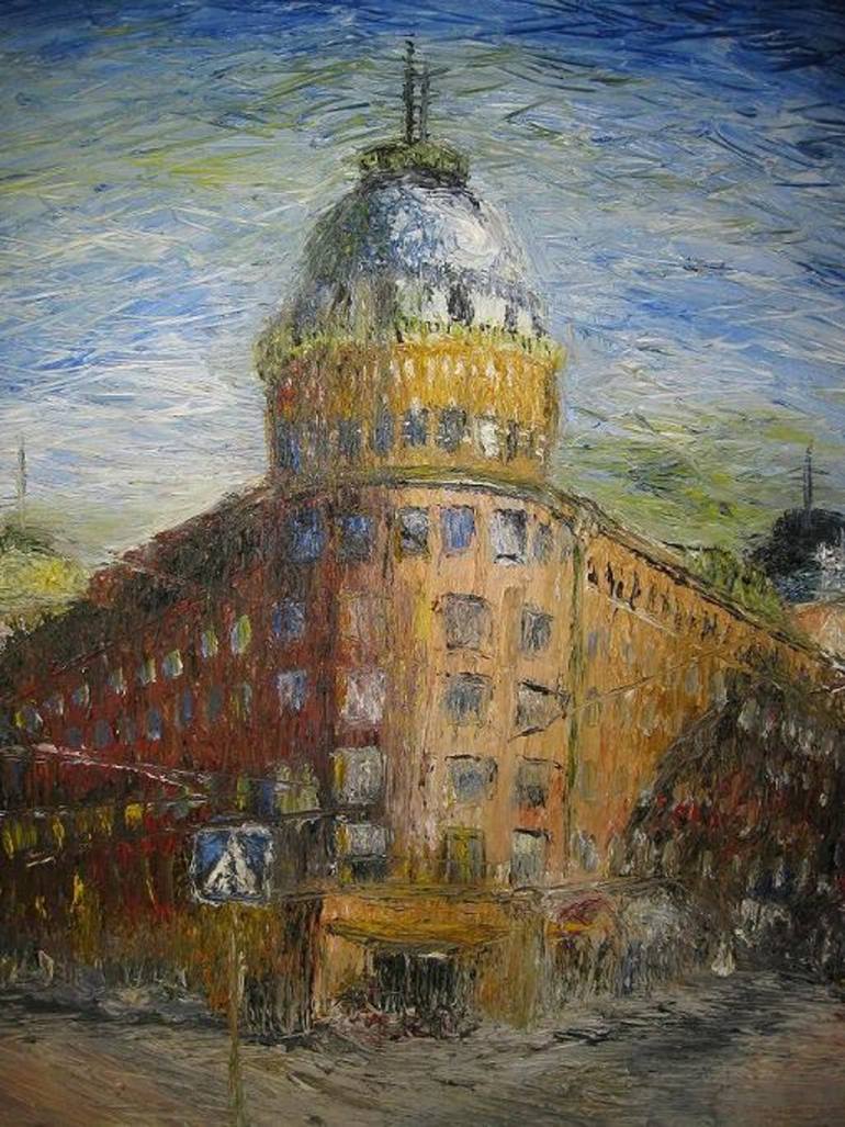 Around about Hakaniemi, (Helsinki, Finland) Painting by Jamie Rodriguez