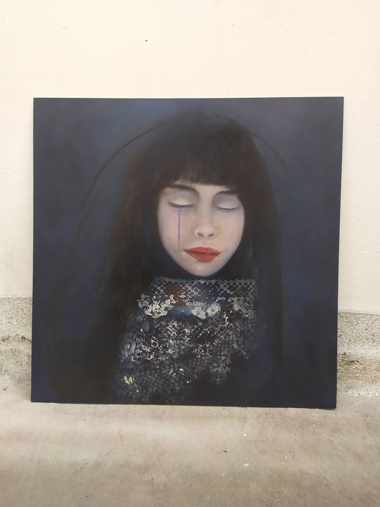 Original Expressionism People Painting by Luciana Livi