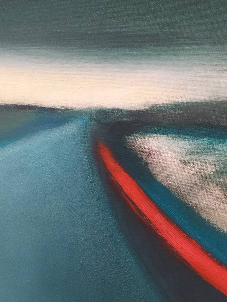 Original Abstract Expressionism Boat Painting by Luciana Livi