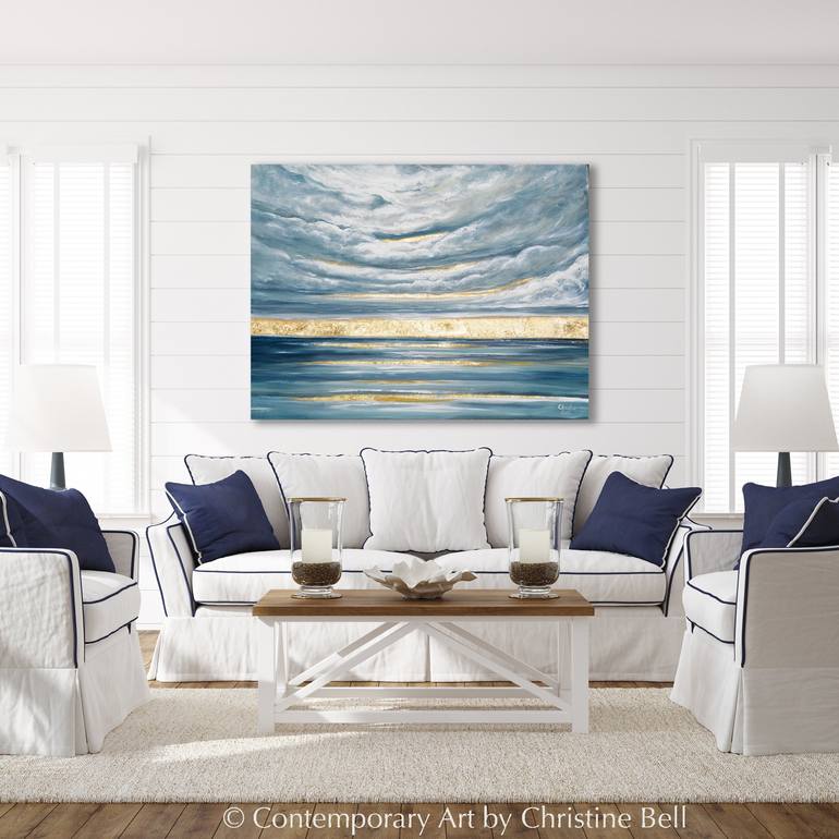 Original Abstract Seascape Painting by Christine Bell