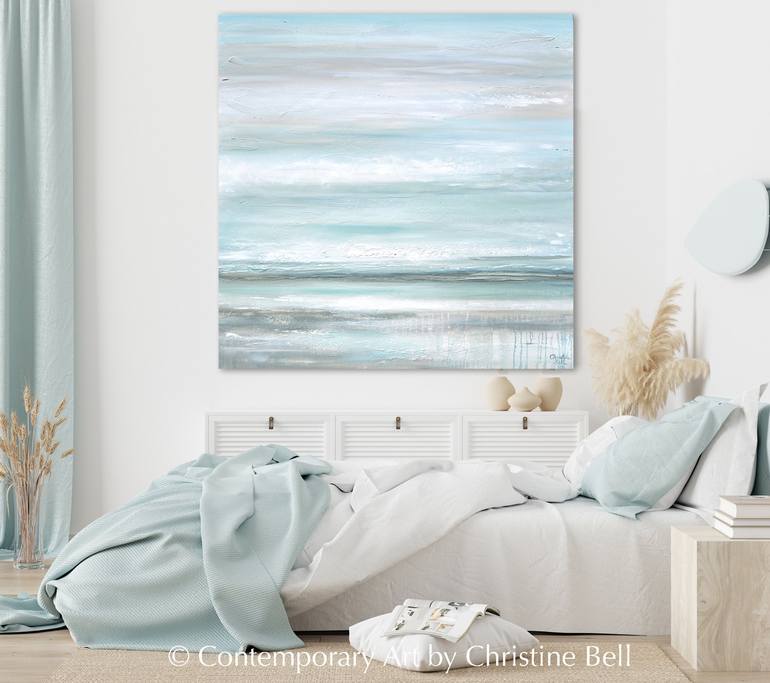 Original Abstract Beach Painting by Christine Bell