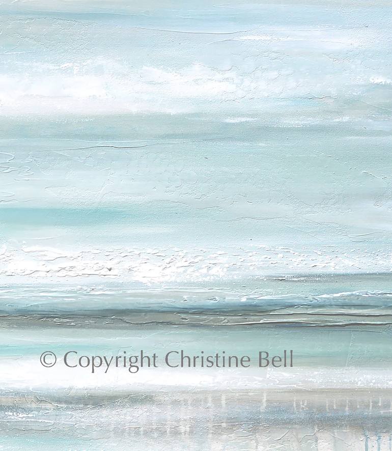 Original Abstract Beach Painting by Christine Bell