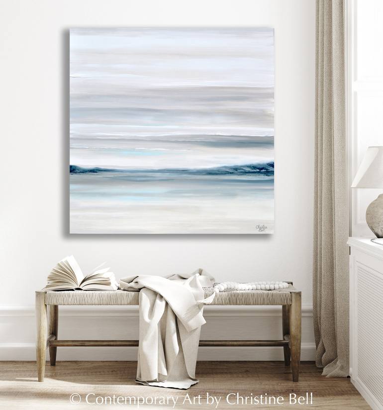 Coastal Mood Painting by Christine Bell | Saatchi Art