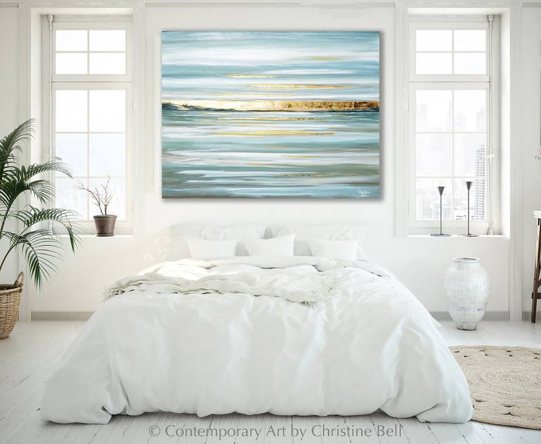 Original Abstract Seascape Painting by Christine Bell