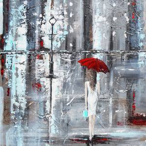 Collection Couples | Women Figurative Umbrellas in Cityscapes Landscapes