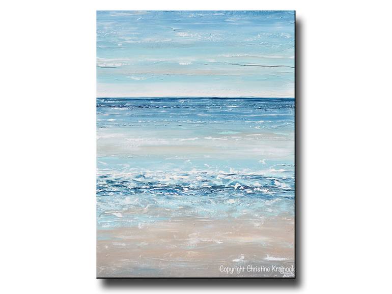 Original Abstract Beach Painting by Christine Bell